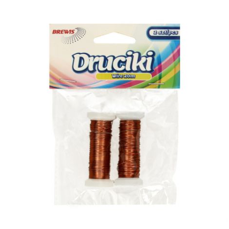 Drucik florystyczny Brewis Miedziany 20m, 2szt